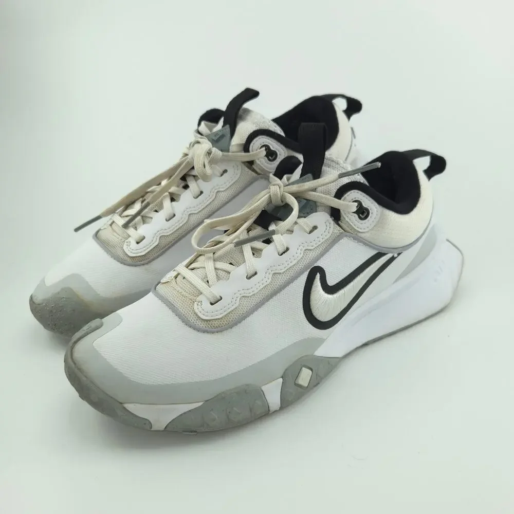 Nike Air Diamond Varsity Turf Baseball Men's Size 8 FN7454-100 White Black